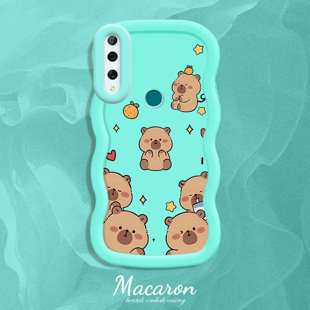 Painted Pattern Big Wave Edge Soft Silicone Material Macaron Phone Case Shockproof Protective Rubber Casing for iPhone Huawei Honor Infinix Tecno