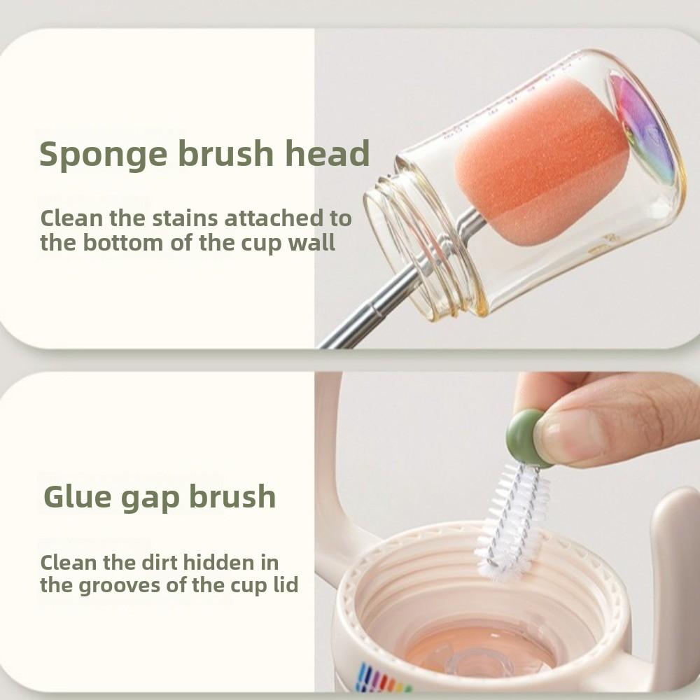 Portable Cup Cleaning Brush Foldable Wine Brush Space Saving Cup Scrubber  Office Use