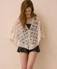 VIKINI VENDER Roa Scallop Crochet Cape Cover-Up - Beige
