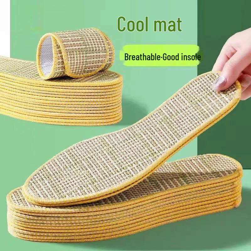 Summer Cool Mat Insoles (5 Pairs for New Customers) - Breathable, Sweat-Absorbent, Anti-Odor, Bamboo, Ice-Cool Comfort for Men & Women