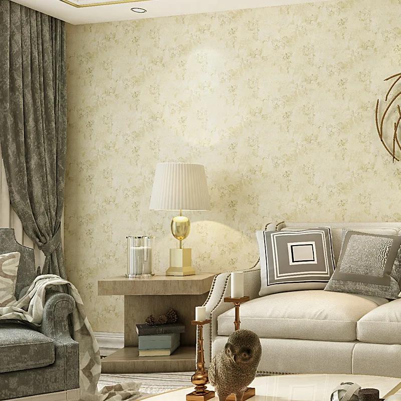 3D Modern Simple Pure Plain Non Woven Wallpaper Bedroom Living Room TV Background Wallpaper Thickened