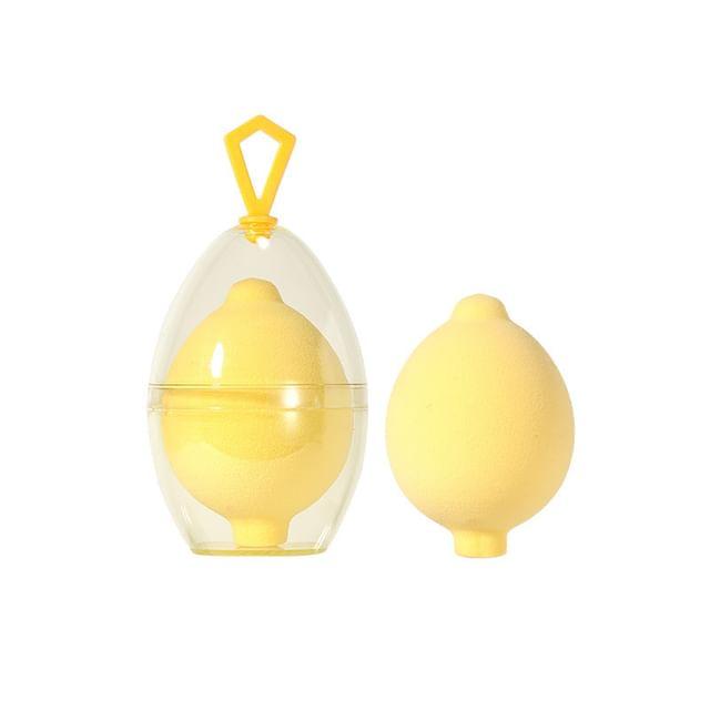 Jesireca - Lemon Makeup Blender Beauty Sponge with Case Yellow
