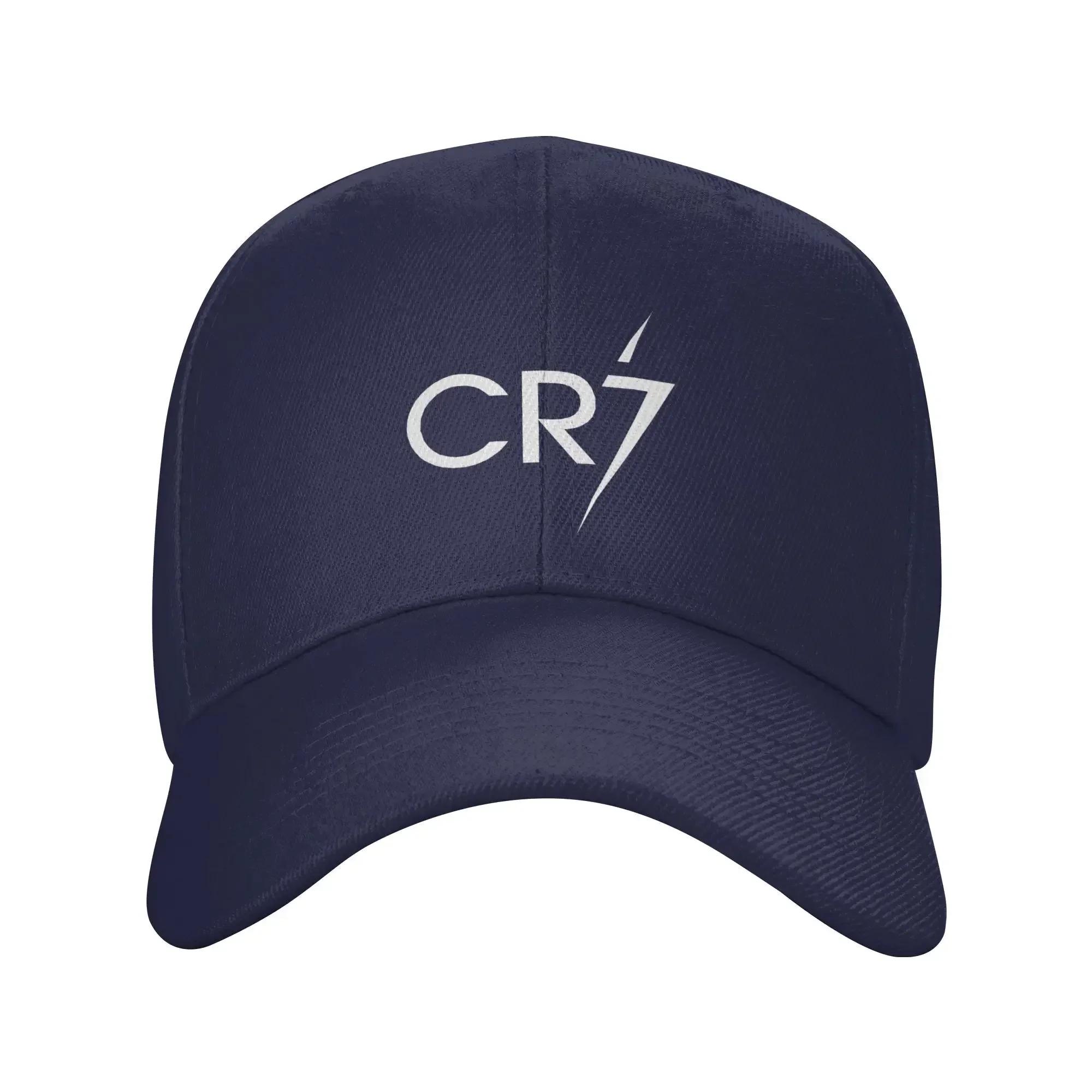 

Custom Fashion Unisex White Soccer-CR7 Baseball Cap Adult Soccer Adjustable Dad Hat Women Men Sun Protection One Size