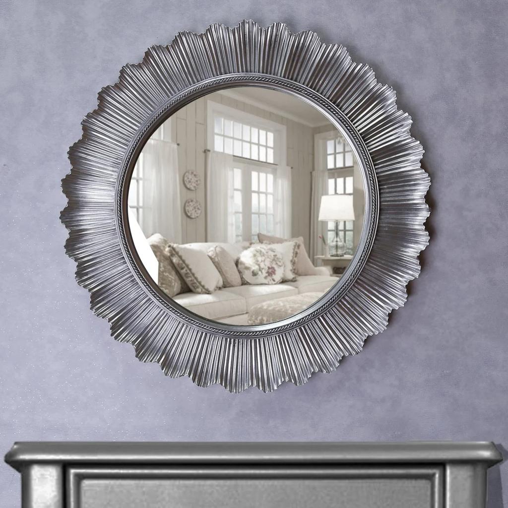 Flashy Wall Mirror In Silver Color