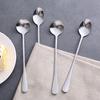 2Pcs Dessert Grade Spoons Food Rust-proof Stainless Steel Milk Coffee Dessert Honey Soup