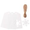 50pcs DIY Crafts Xmas Tree Hanging Christmas Card Label Kraft Paper Tags Thanks Tag Snowflake