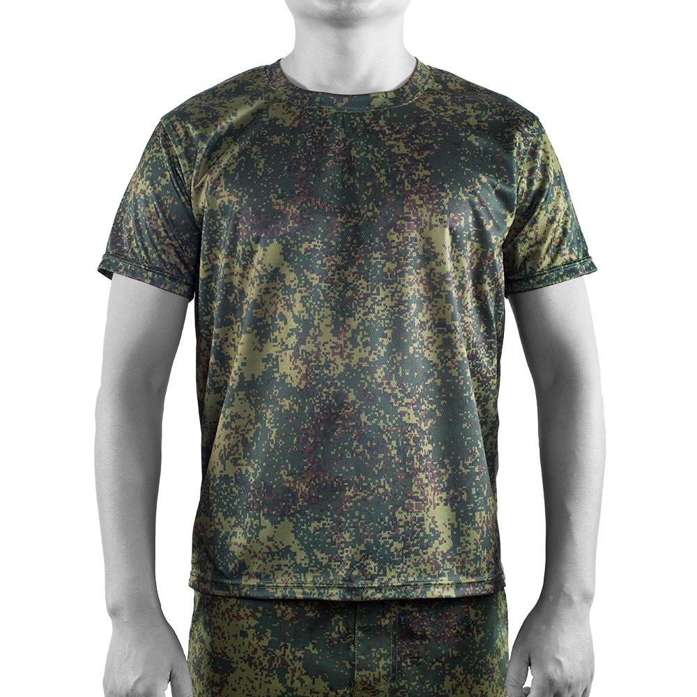 Russian Army Military Camouflage Tactical Combat Short T-Shirt Camo Airsoft Training Hunting Paintball Quick-Drying T Shirts 4XL