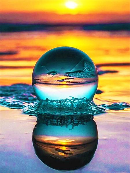 5D Diamond Painting New Arrivals Seaside Bubble Home Decor Full Square Round Embroidery Mosaic Beach Landscape Wall Art