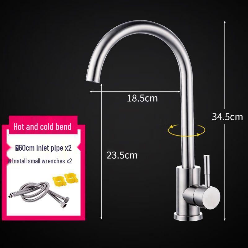 Jingzhouyuan 304 Stainless Steel Kitchen Faucet