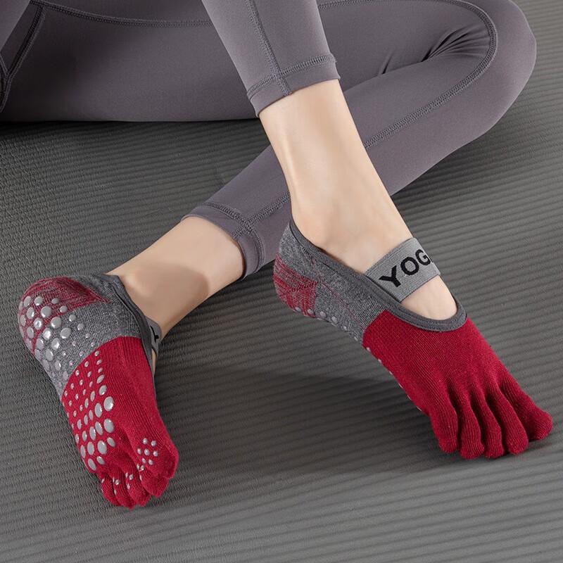 WEZHO Five-Toe Non-Slip Yoga & Pilates Socks