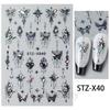 Nail Art Stickers New Chinese Style Butterfly Cat Eye Butterfly Beads Adhesive Nail Stickers