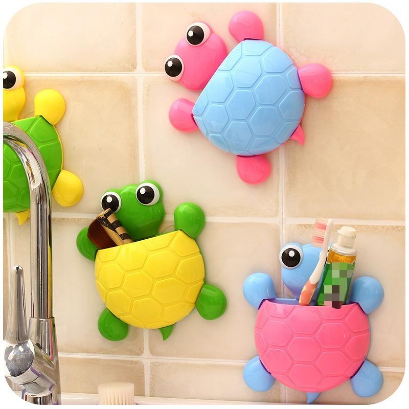 Toothbrush Rack Plastic Punch-free Toothbrush Holder Wall-mounted Powerful Suction Cup Toothpaste Storage Bathroom Storage Wall-mounted