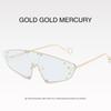 New Fashion Eye Protection Technology Future Women Irregular Mirror Rivet Glasses Vintage Sun Glass for Women Men UV400