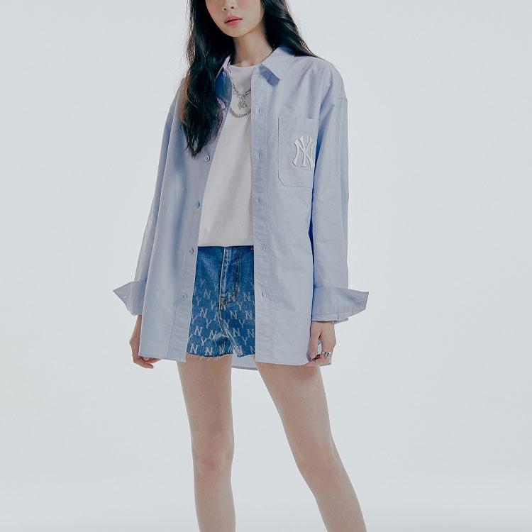 New MLB New York Yankees Shirts Women's Sky Blue 31WSU2111-50S