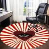 1pc Heart Eye Symbol Chair Carpet for Office, Non slip, Soft and Durable Office Rug for Interior Decoration