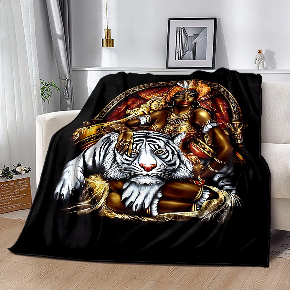 African Style Blanket Warmthful Decor Perfect for Sofa Bed Bedding All-Season Use Playful Design Gifts For Family Or Friends