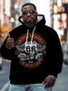 Men Women Route 66 Motorcycle Hoodie Vintage Print Casual Pullover Hooded Sweatshirt Hip Hop Sport Streetwear Tops