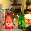 1pcs Christmas Gnomes Ornaments Handmade Plush Tomte Gnome Ornaments Tree Hanging Gnomes with Light for Christmas Decor