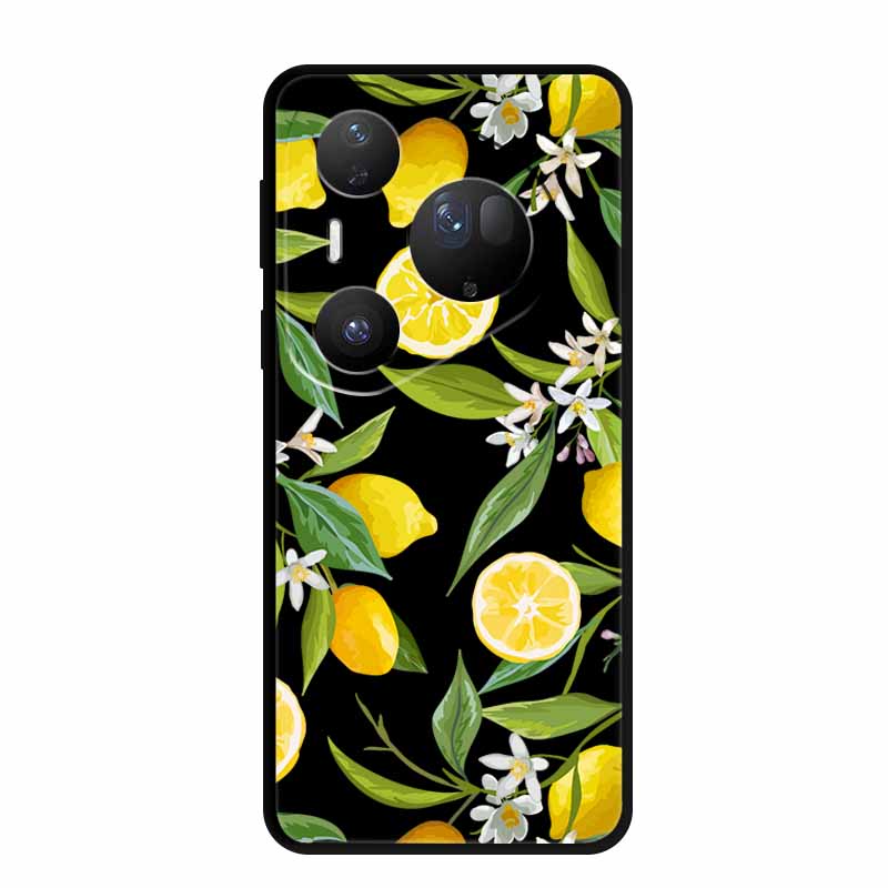 For Huawei Pura 80 Ultra 5G Case Coque Cartoon Cat Painted Black Silicone Soft Back Cover For Huawei Pura 80 Ultra Cases Shells