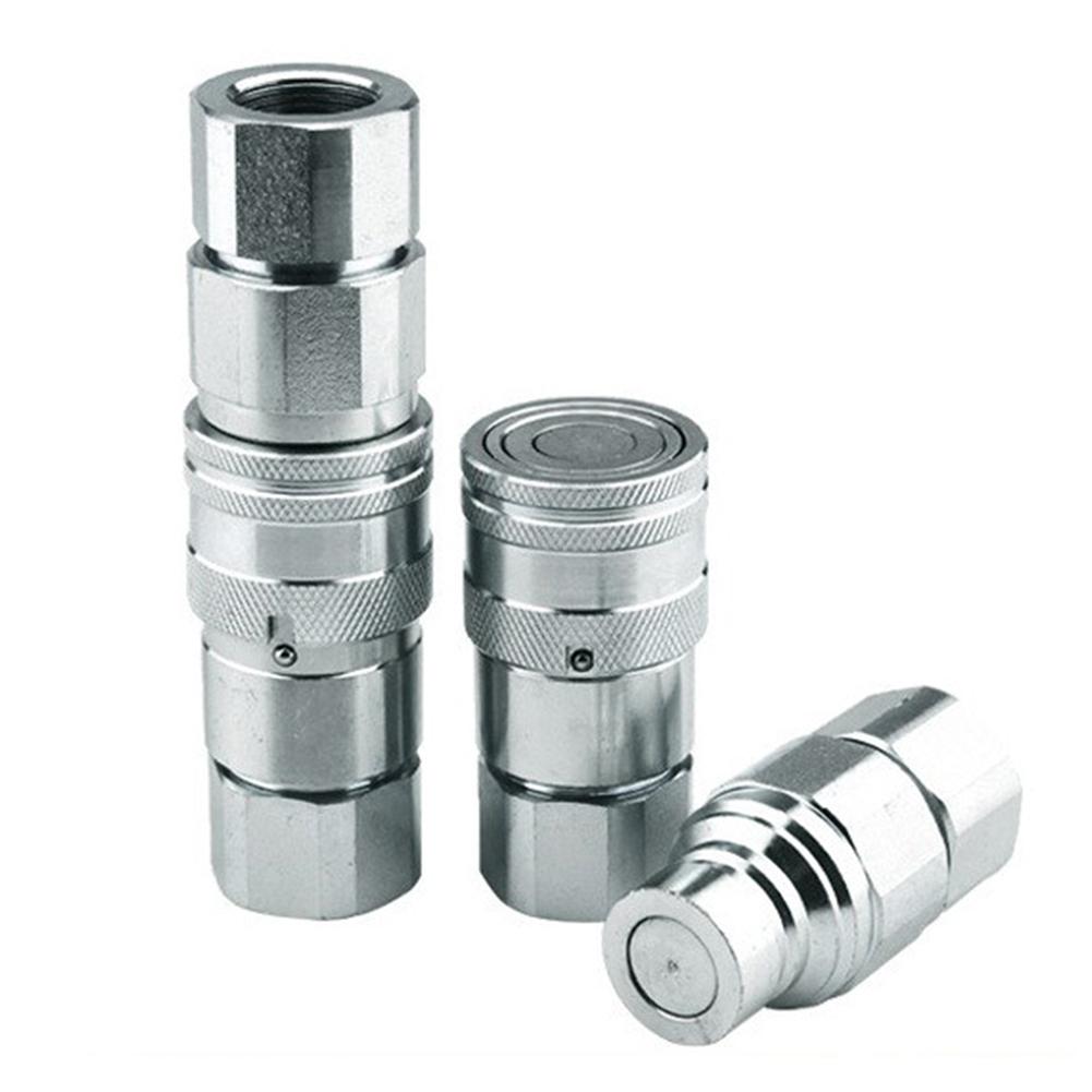 Hydraulic Quick Coupling Connector Set for NPT14 NPT38 NPT12 NPT34 Enhanced Durability with White Zinc Treatment