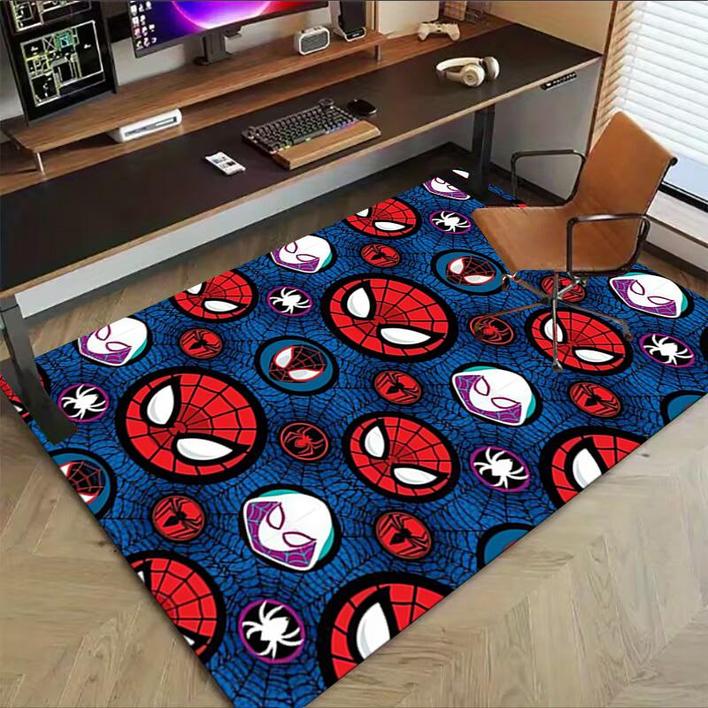 Spiderman Faces Carpet For Playroom Bedroom Living Room Sofa Home Decorkids Game Area Rug Nonslip Floor Mat