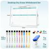 Marsrock Whiteboard, Plain Weekly Planner, Double-Sided, Freestanding, A3 Size, Desktop, Magnetic