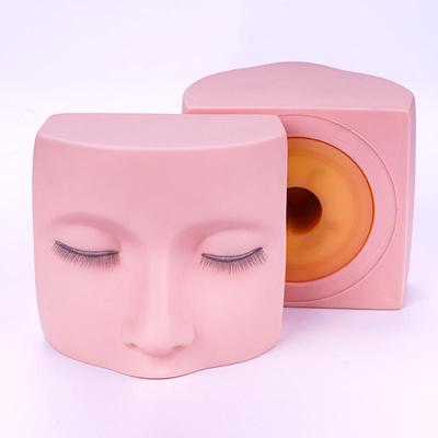 Three-Layer Eyelash Practice Mannequin with Replaceable Eyelids for Eyelash Extension Training.