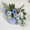 Peony & Daisy Silk Bouquet: 7-Fork Faux Flowers for Home Decoration