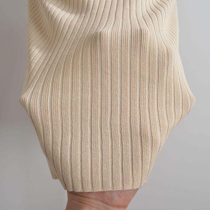 French Style Simple New V-neck Sunken Stripe Sleeveless Knitted Sling Vest Dress Women Clothes Summer Slim Fit Slimming Dress