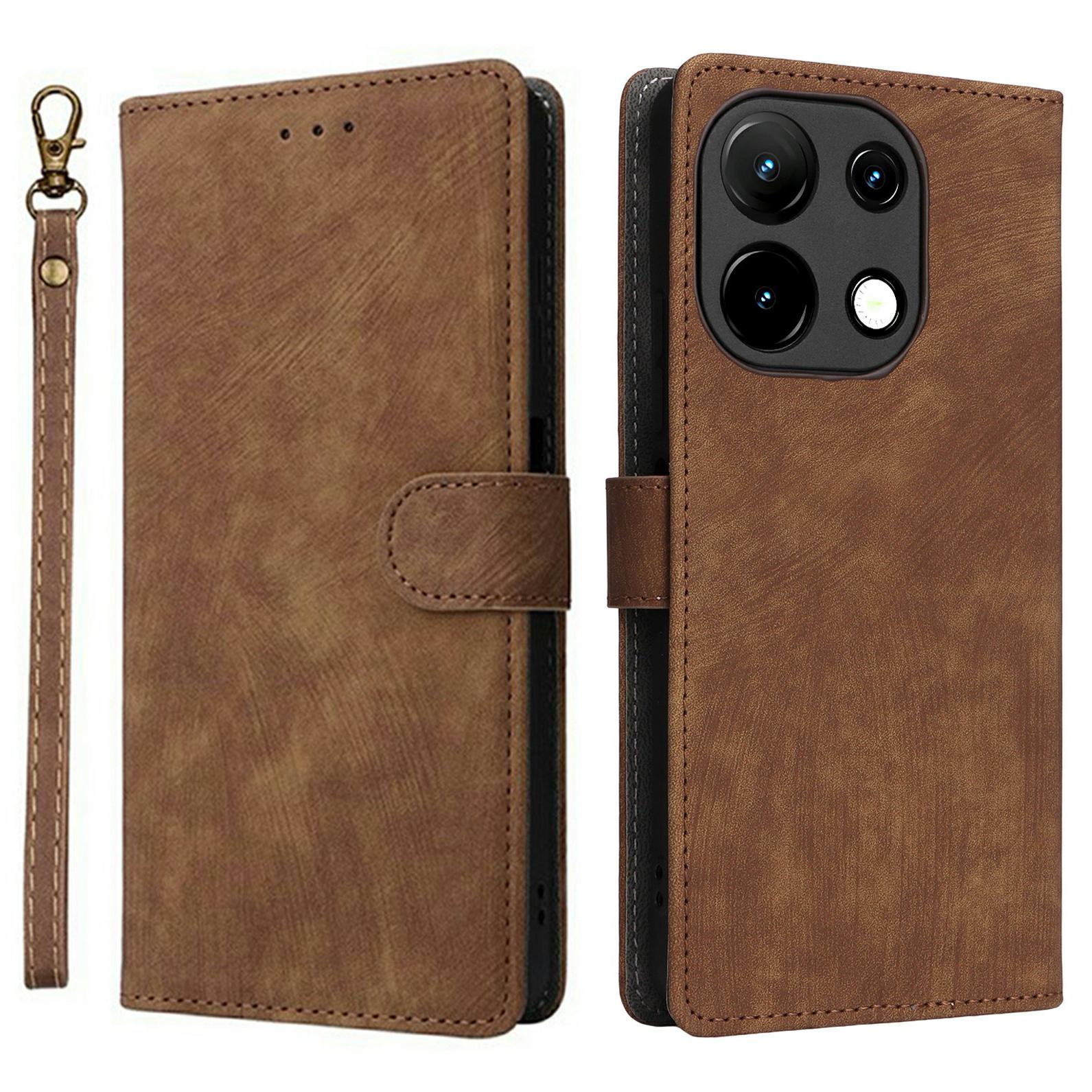 

Для Umidigi Note 100 Чехол-кошелек Блокировка RFID Чехол из ПУ кожи Подставка Вид Brown