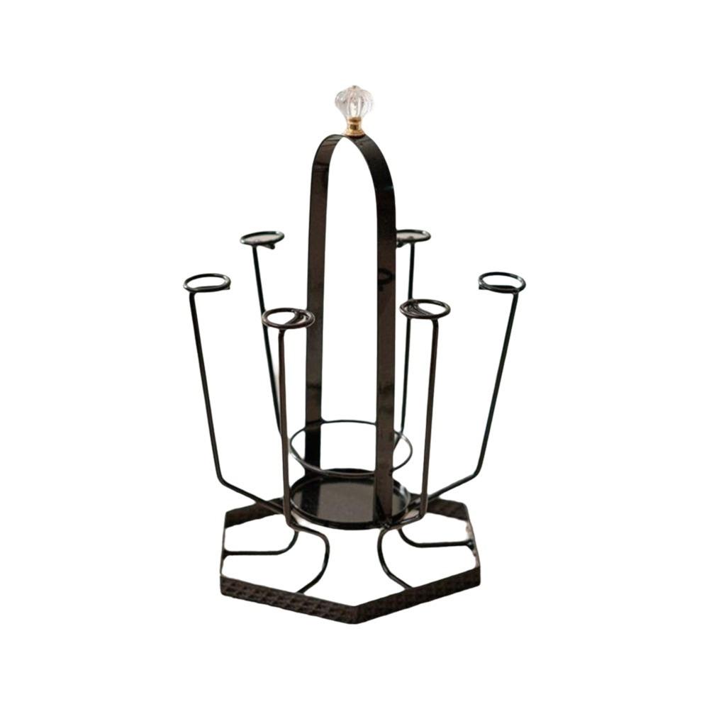 Iron Water Cup Drying Rack Gold/Black Glass Cup Drain Holder Durable Tea Cup Holder for Home
