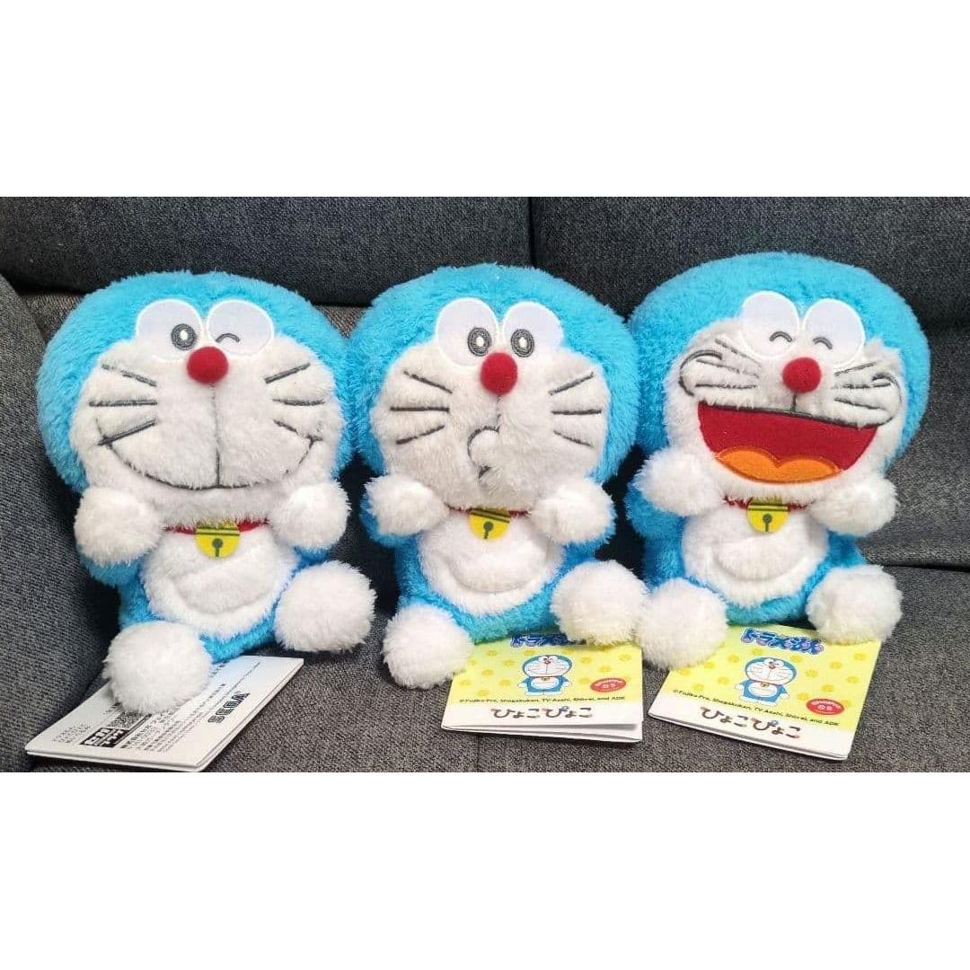 Doraemon Hyokopyoko stuffed toy, complete set of 3 types
