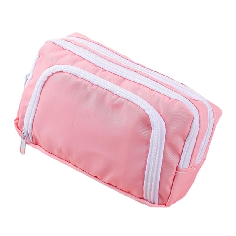 Пенал большого объема Сумка-пенал большой емкости Пенал для маркеров Большой пенал Дорожные сумки для художественных принадлежностей розовый