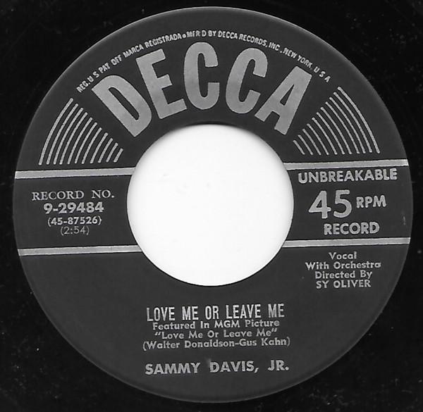 

7inch Record SAMMY DAVIS JR. - Love Me Or Leave Me 929484 Decca US Pop Used