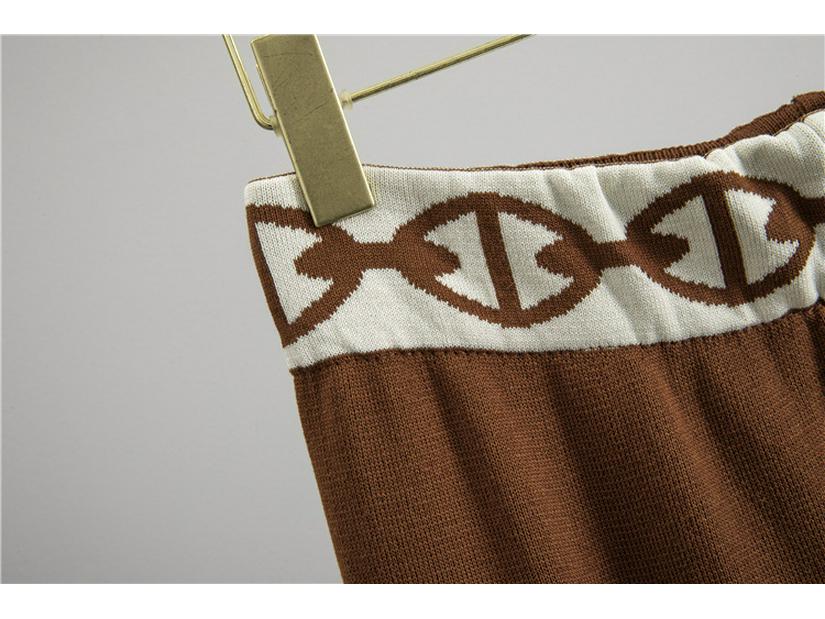 Women's Summer Knit Top & High-Waist Pants Set