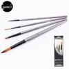 Acrylic & Watercolor Brush Set: Nylon Liners, Fan, & Outlining Brushes