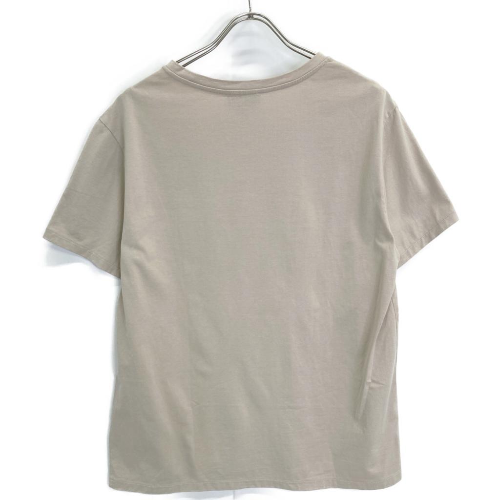 A.P.C. 25082-1-92707 Beige Embroidered Pocket T-Shirt Tops L beigeUsed