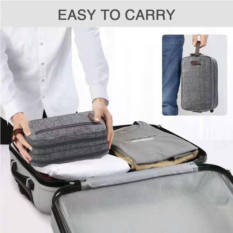 Customizable Men's Travel Toiletry Bag - Waterproof, Large Capacity, Portable Business Style