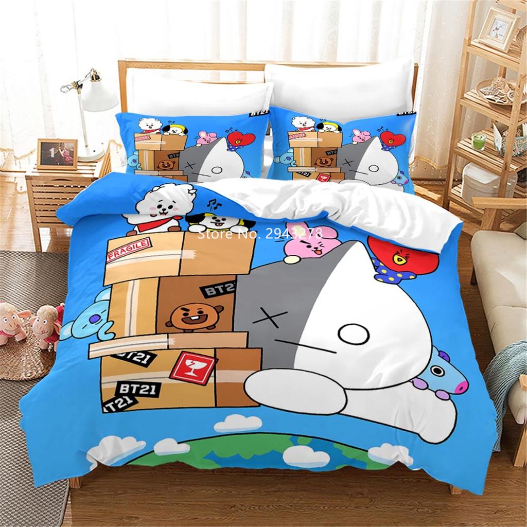 Lovely Cartoon Series Design Comfortable Duvet Quilt Cover Pillowcase Bedding Set Boys Bedroom Decoration Home Textile