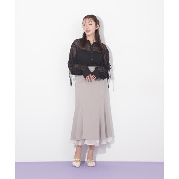 Jill by Jill Stuart Back Gathered Sheer Shirt