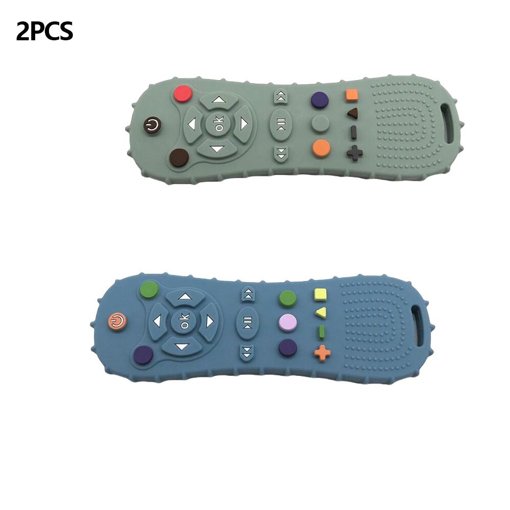 Brinquedo Calmante Não Tóxico de Silicone Simulação de Controle Remoto de TV Formato Teaser Stick Grau Alimentício para Bebês Brinquedos de Educação Sensorial para Crianças