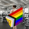 Asciugamano Arcobaleno Pride Gay LGBT Asciugatura Rapida Assorbente Asciugamano da Spiaggia per Sport, Fitness, Nuoto e Attività all'Aperto