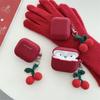 Ins burgundy cherry for AirPods pro1 protective case simple 1st generation third generation apple wireless earphone case