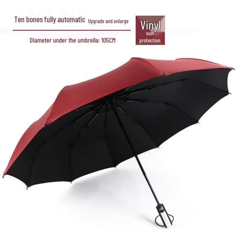 HANDUNYOU Automatic 10-Rib UV Protection Double Umbrella
