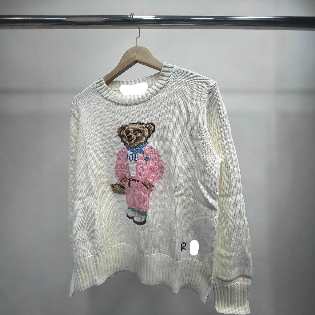 Women's Pure Cotton Bear Sweater, Heavy-duty, Autumn/Winter 2025