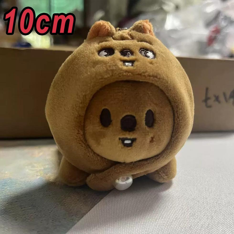 Latest SKZOO Plush Lying Down Wearing Cap Cartoon Plush Keychain Backpack Ornament Felix HyunJin Chan Jisung Woojin Fans Gifts