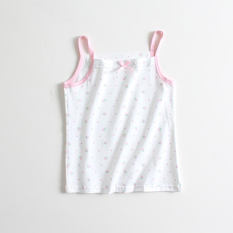 

Детский летний жилет без рукавов из чистого хлопка - Майка-топ с принтом для девочек 110 cm