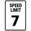 Speed Limit Sign - 7 MPH Signs/Parking Lot Signs Metal Sign Danger Warning Notice Safety Tin Sign 8x12 Inch
