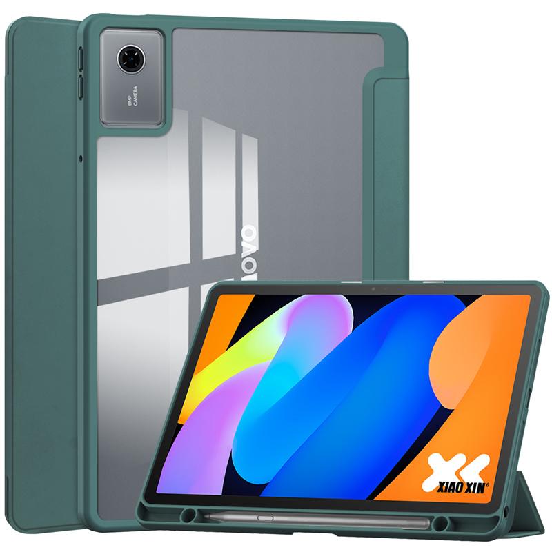 For Lenovo Idea Tab 11 Case with Pen Holder Acrylic Clear Smart Magnetic Cover for Coque Lenovo Idea Tab 11 Tb336fu Tb336zu Case