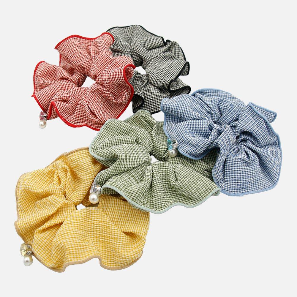 Jlauren Kitsch Color Check Scrunchie H01421